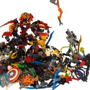 Bionicle & Superhero Parts Pieces Lot Figurines Accessories 4 Pounds Random